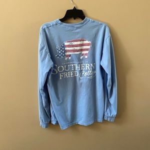 Mens southern fried cotton long sleeve